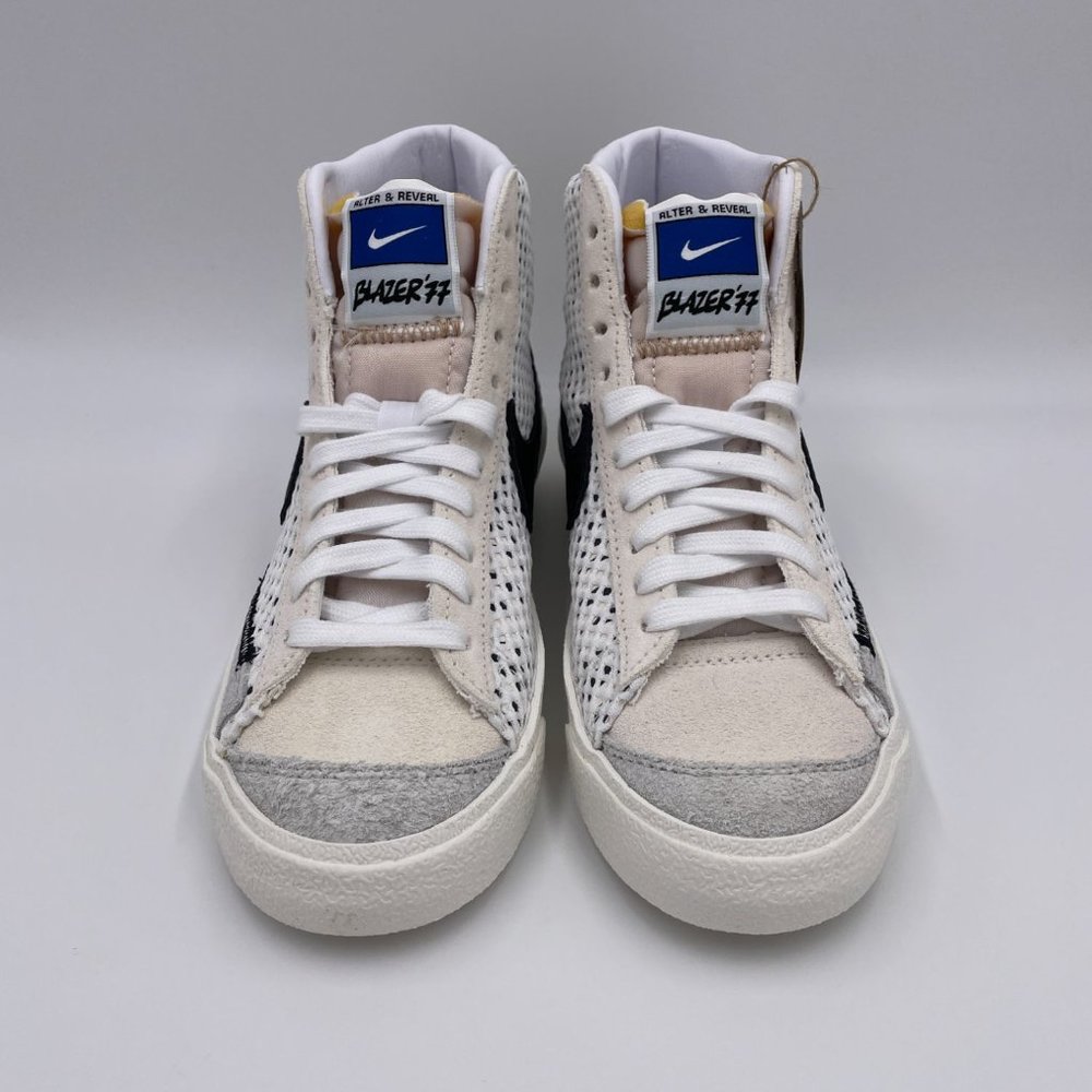 Nike Blazer Mid '77 Black / White Womens Shoes - Picture 3 of 9